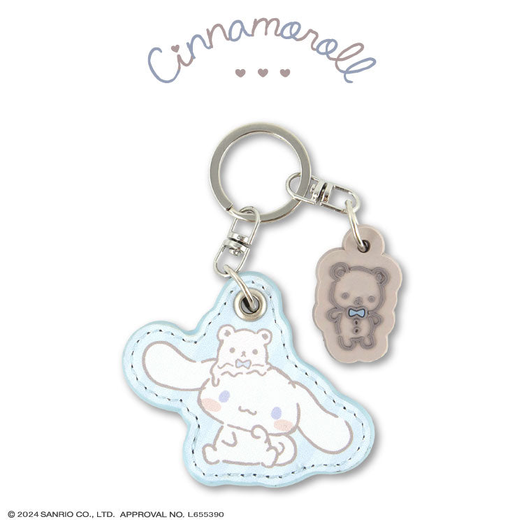 のんびりシナモロール コラボ レザー調キーホルダー