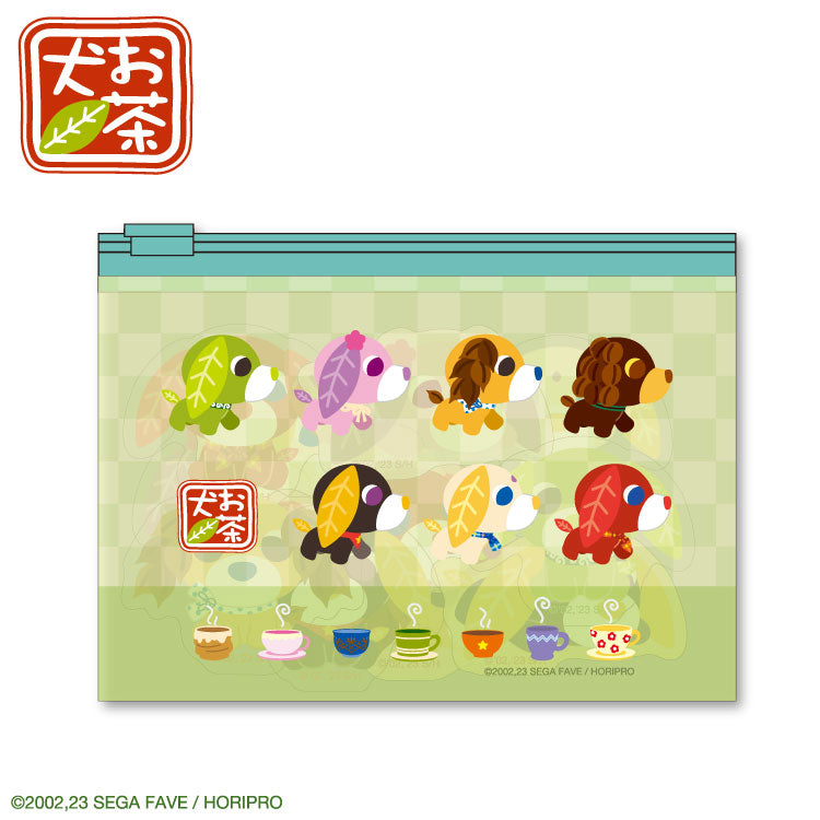 お茶犬 コラボ フレークステッカー