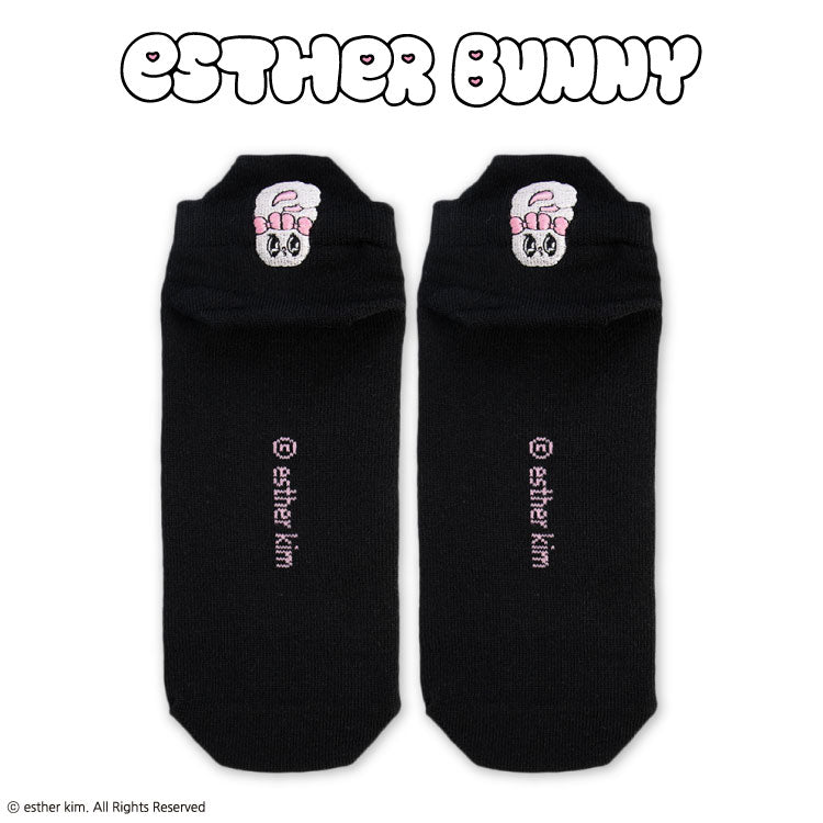 エスターバニー かかと刺繍アンクルソックス