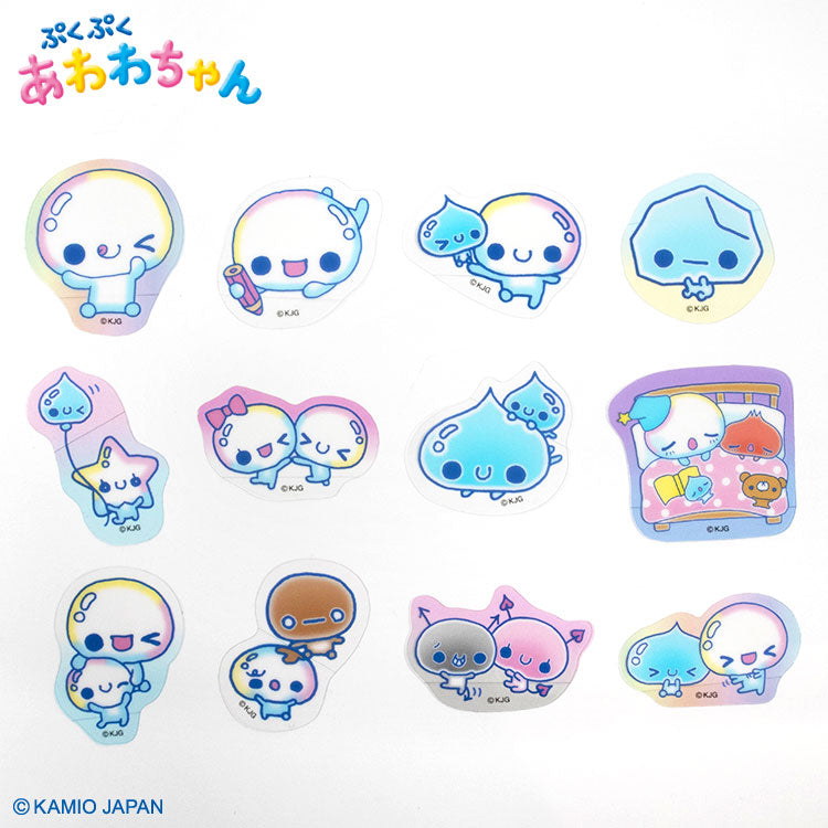 【予約販売】ぷくぷくあわわちゃん コラボ フレークステッカー