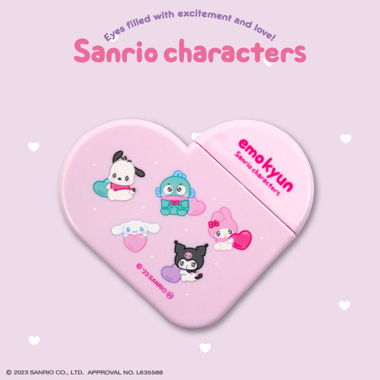 サンリオキャラクターズ エモきゅんデザイン ハート型ミラー&コーム