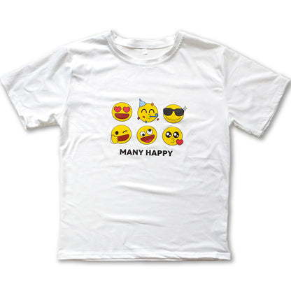 絵文字Tシャツ MANYHAPPY