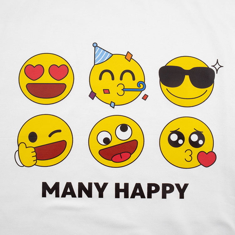 絵文字Tシャツ MANYHAPPY