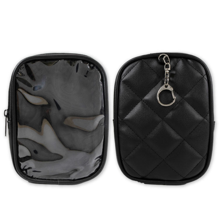 ぬいぐるみポーチ 合皮キルティング