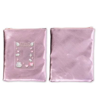 ポケット付きフラットポーチ