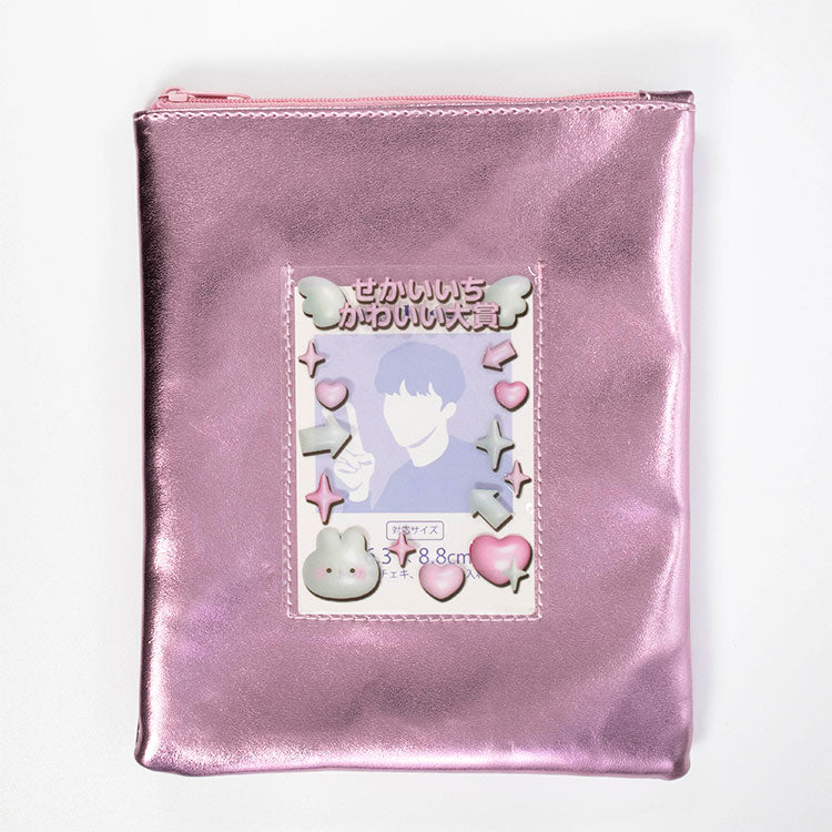 ポケット付きフラットポーチ