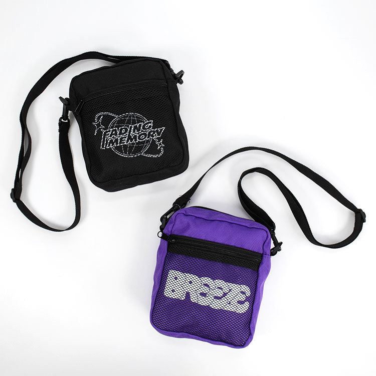 メッシュポケット付きショルダーバッグ