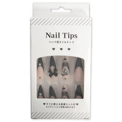 ネイルチップ ハートリボン