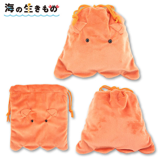 海の生きもの ふわふわ巾着