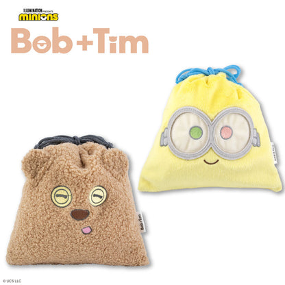 MINIONS Bob+Tim コラボ ぬいぐるみ巾着