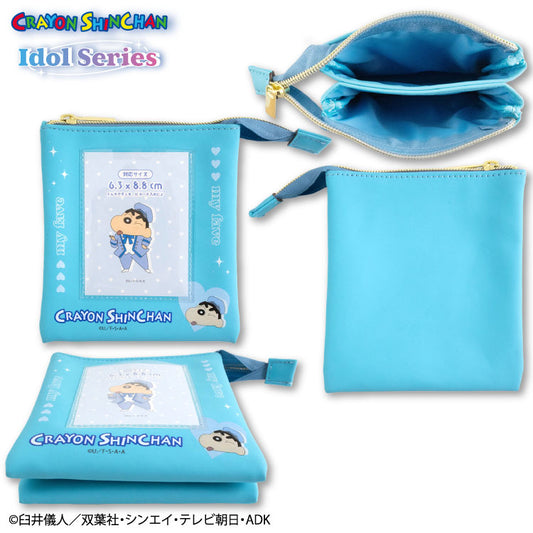 クレヨンしんちゃん コラボ アイドル風 窓付きフラットポーチ