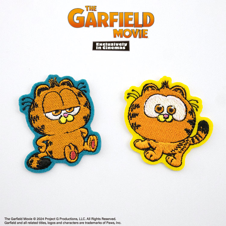 【予約販売】THE GARFIELD MOVIE コラボ アイロンワッペン2P