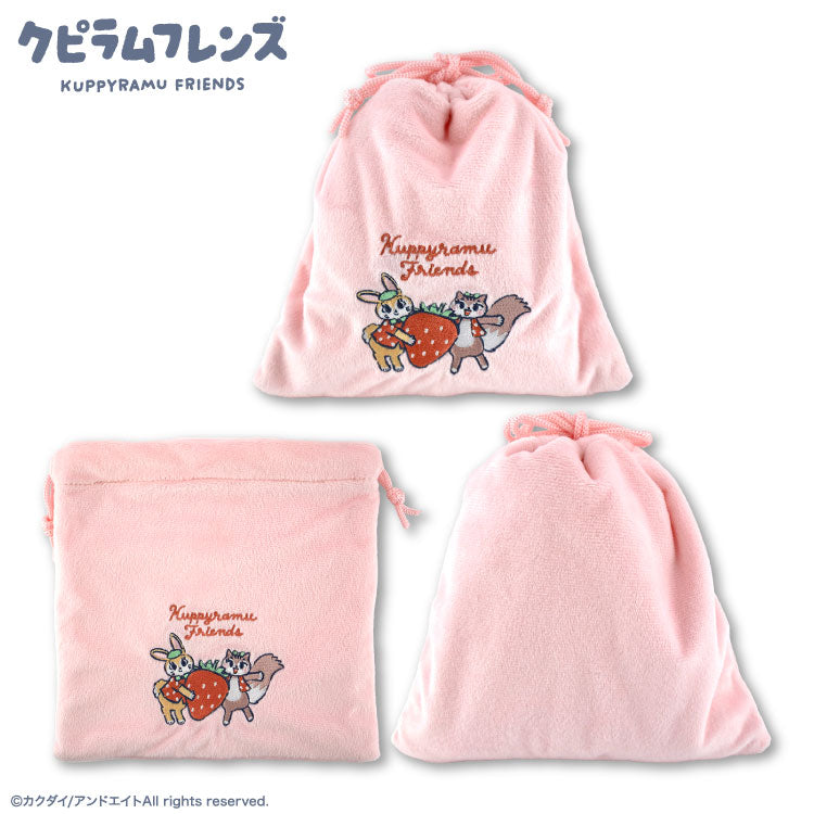 【予約販売】クピラムフレンズ コラボ ふわふわ巾着(M)