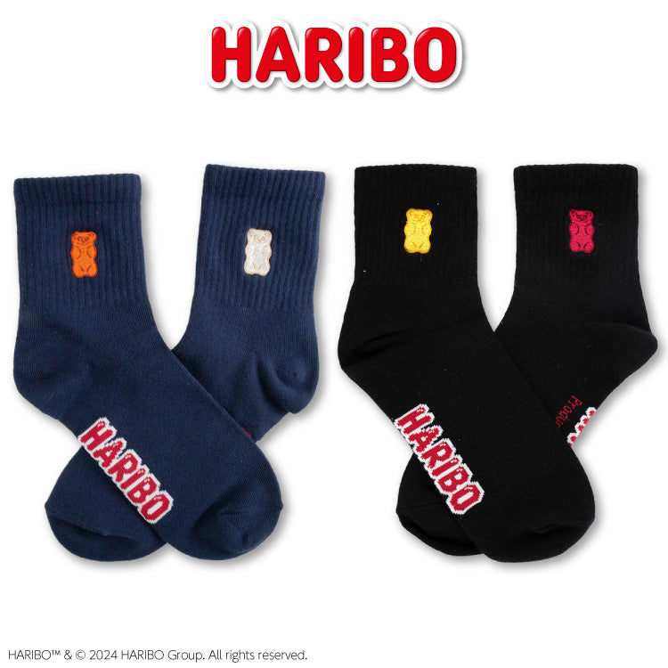 HARIBO コラボ クルー刺繍ソックス