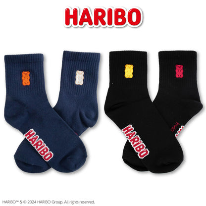 HARIBO コラボ クルー刺繍ソックス