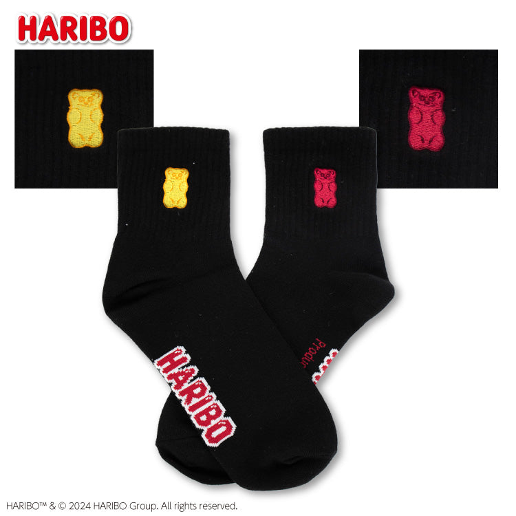 HARIBO コラボ クルー刺繍ソックス