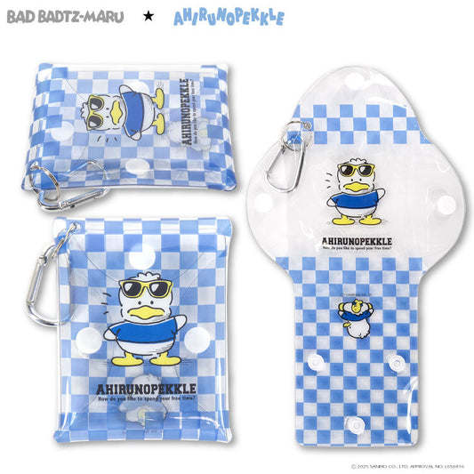 バッドばつ丸&あひるのペックル コラボ クリアマルチケース