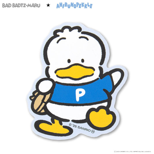 バッドばつ丸&あひるのペックル コラボ ステッカー(レザー)