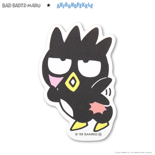 バッドばつ丸&あひるのペックル コラボ ステッカー(レザー)