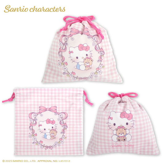 サンリオキャラクターズ ふわふわぬいぐるみ コラボ 巾着