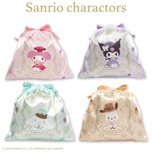 サンリオキャラクターズ ティールームデザイン コラボ 巾着(M)