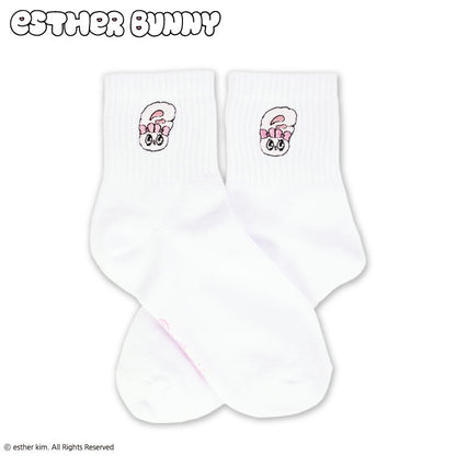 エスターバニー 刺繍クルーソックス