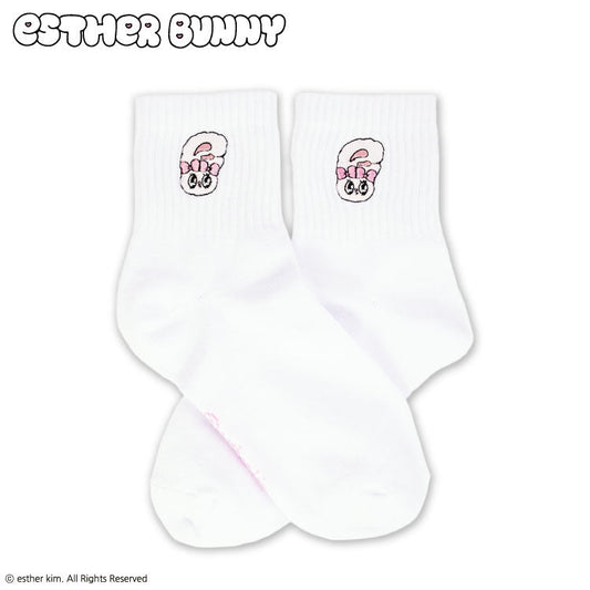 エスターバニー 刺繍クルーソックス