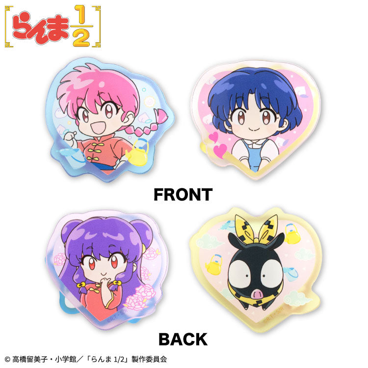 らんまるパパ　2口 らんま1/2 コラボ アクリルクリップ2P – サンキューマート