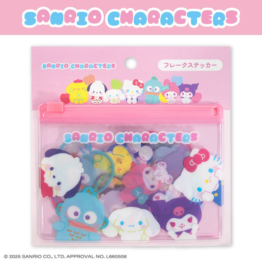 【予約販売】サンリオキャラクターズ ぷにきゅきゅデザイン フレークステッカー