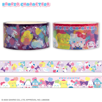 【予約販売】サンリオキャラクターズ ぷにきゅきゅデザイン クリアロールテープ2P
