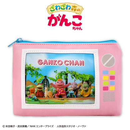 ざわざわ森のがんこちゃん コラボ 窓付きポーチ