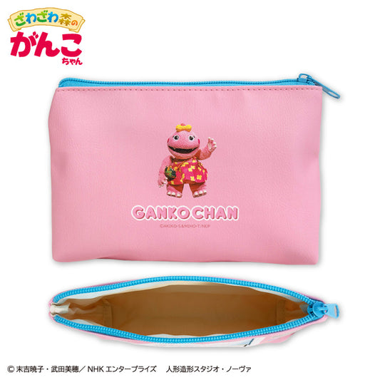 ざわざわ森のがんこちゃん コラボ 窓付きポーチ