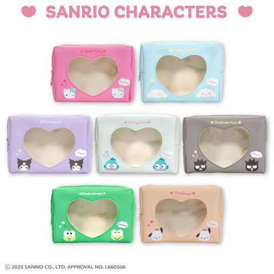 【予約販売】サンリオキャラクターズ シンプルかわいい 窓付きポーチ