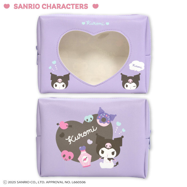 サンリオキャラクターズ シンプルかわいい 窓付きポーチ