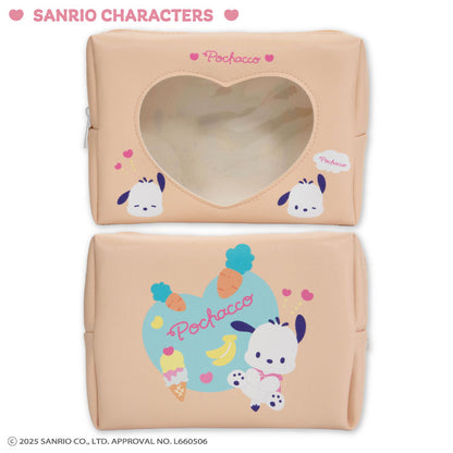 サンリオキャラクターズ シンプルかわいい 窓付きポーチ