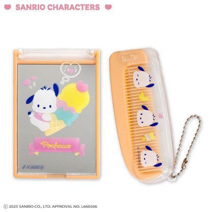 サンリオキャラクターズ シンプルかわいい ミラー＆コーム