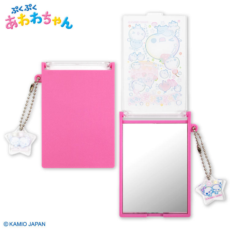 【予約販売】ぷくぷくあわわちゃん コラボ チャーム付きコンパクトミラー