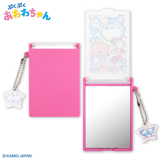 ぷくぷくあわわちゃん コラボ チャーム付きコンパクトミラー