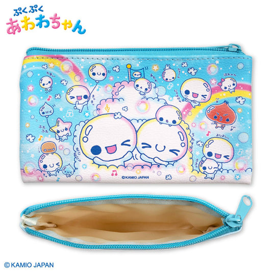 ぷくぷくあわわちゃん コラボ フラットポーチ