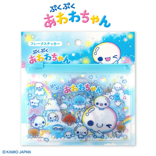 ぷくぷくあわわちゃん コラボ フレークステッカー