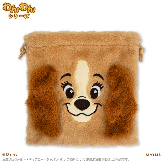 【予約販売】ディズニーわんわん ふわふわ巾着