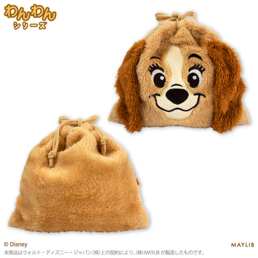 【予約販売】ディズニーわんわん ふわふわ巾着