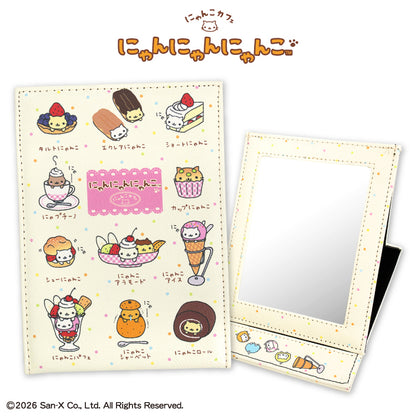 【予約販売】にゃんにゃんにゃんこ コラボ 折り畳みミラー