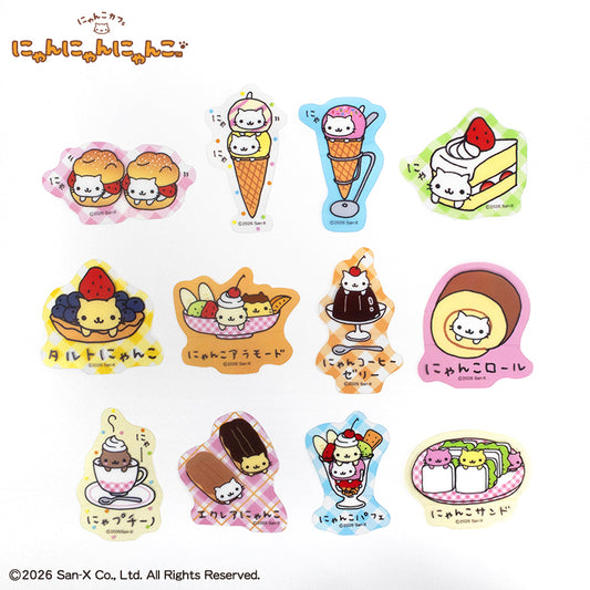 【予約販売】にゃんにゃんにゃんこ コラボ フレークステッカー