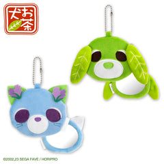 【予約販売】お茶犬 コラボ ダイカットコンパクトミラー