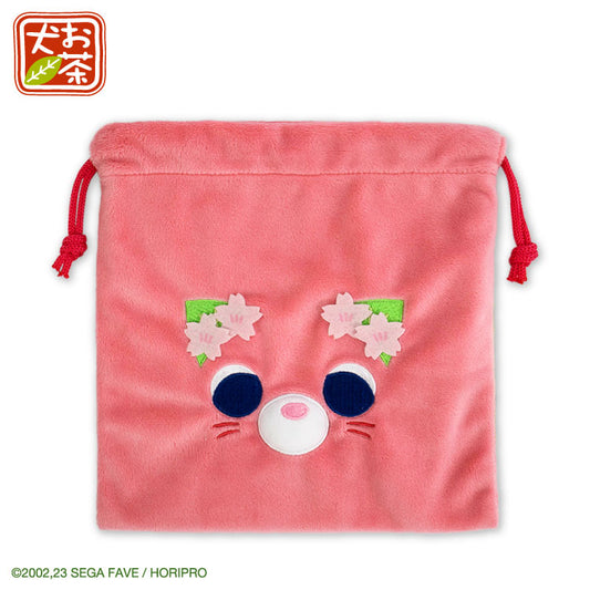 【予約販売】お茶犬 コラボ ふわふわ巾着