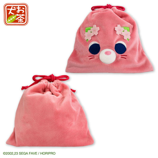 【予約販売】お茶犬 コラボ ふわふわ巾着