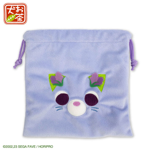 【予約販売】お茶犬 コラボ ふわふわ巾着