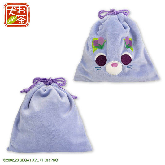 【予約販売】お茶犬 コラボ ふわふわ巾着