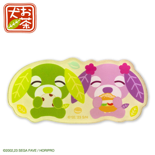 【予約販売】お茶犬 コラボ ランダムステッカー(アクリル)